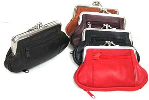 Improving Lifestyles® Leather Womens Mini Wallet ID Credit Cards Cash Coin Holder Case Organzer Purse with Framed & Zipper Closure Black RLIL92815BK