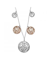 MMA Silver - 21 inch Silver and Copper Disc Necklace