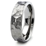 Hammered Finish Titanium Band 8mm (Sizes 8-13)