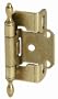 Amerock BP7550T1-O77 - Hinge; Self-Closing, Partial Wrap, Decorative Tip, Overlay 1/2 Inch - Burnish