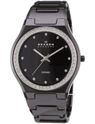 Skagen Womens 813LXBC Ceramic Black Ceramic Crystal Watch