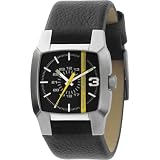 Diesel Watches Men's Black Strap With Yellow Stripe