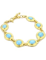 GURHAN "Muse" High Karat Gold Oval Turquoise All Around Bracelet