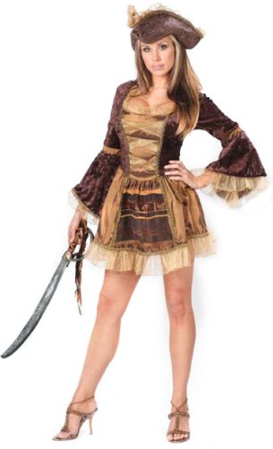 Ladies Sexy Victorian Pirate Costume (8-14)