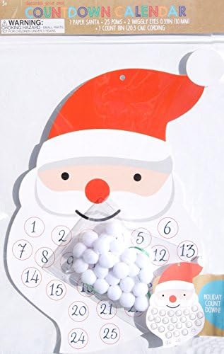 Santa's Beard Decorate Your Own Holiday Countdown Calendar