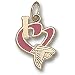 Atlanta Falcons NFL I Heart Logo 1/2 Enamel Pendant (14kt)