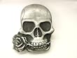 Heavy Metal Skull Rose Ipod Nano Holder Belt Buckle