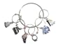 Wine Glass Charms set~ Bride Wedding Themed~ Bride & Groom, Cake, Ring, Gift, Bouquet, Just Married Car