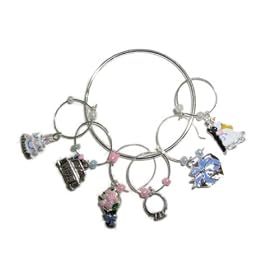 Wine Glass Charms set~ Bride Wedding Themed~ Bride & Groom, Cake, Ring, Gift, Bouquet, Just Married Car