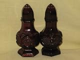 Vintage Avon Red Ruby Glass - The 1876 Cape Cod Collection - Salt & Pepper Shakers