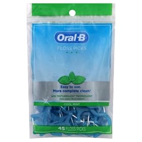 Oral-B Advantage Floss Picks, Cool Mint, 45 ct.