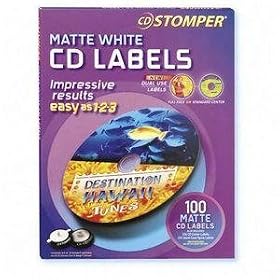 Avery 100-labels 98102 Matte White CDlabels for cd Stomper Pro by Avery