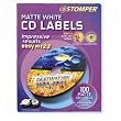 Avery 100-labels 98102 Matte White CDlabels for cd Stomper Pro