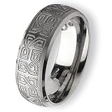 Tungsten Carbide Ring with Celtic Knot Design (8.0 mm) - Sizes 7-13