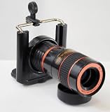 GSI Super Quality Photo Package for Cellular Mobile Phone's Camera - Long Focal 8x Zoom Optical Telephoto Extended 30x70mm Lens + Universal Holder Mount for All Sizes - Turn your Cell Phone into a High-End Camera!