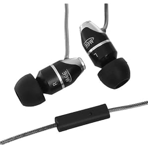 MEElectronics M31P-BK In-Ear Headphones with In-Line Microphone/Single Button Remote for iPhone and Smartphones (New Version with Updated Microphone) Black