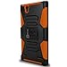 ZTE Lever LTE Phone Cases, CoverON [Explorer Series] Belt Clip & Hybrid Phone Cover for ZTE Lever Holster Case - Orange & Black