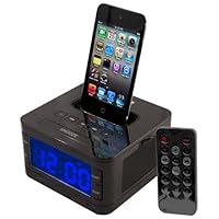 Pyle-Home PICL52B Radio Alarm Clock Speaker System for iPod (Black Color)