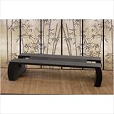 IMAGE OF Diamond Sofa Low Profile Rectangle Cocktail Table with Contoured Legs, Dark Walnut