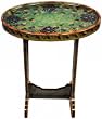 Wooden side tray table - grapes design