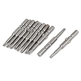 uxcell トルクスドライバービット　6mmラウンド･シャンク　60mm長さ　T15　10個入り