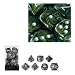 Chessex 27418 - Würfelset Leaf Black Gold/silber, 7 verschiedene Würfel