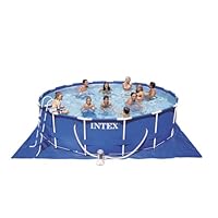 Intex 15-Foot-by-42-Inch Family Size Round Metal Frame Pool Set
