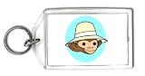 Keychain with wildlife, hat, africa, monkey, safari