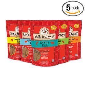 Stella & Chewy's Freeze-Dried Food for Dogs, 6oz (Variety Pack of 5)