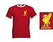 Liverpool FC Retro Style Football Club Red T-Shirt (Large)