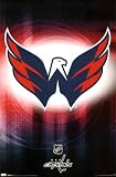Washington Capitals Logo 2010 Sports Poster Print - 22x34 custom fit with RichAndFramous Black 22 inch Poster Hangers