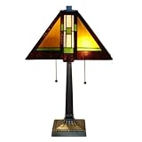 Review Stacks and Stacks  / Aztec Mission Tiffany Style Table Lamp