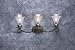 3 Light Tuscan Gold and Pewter Wall Fixture