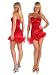 Sexy Velvet Feather Short Tube Dress - SMALL