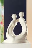 Produkt-Bild: Gilde Skulptur Francis Paar 'Zuspruch', kniend, 31 cm, creme