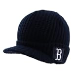 Boston Red Sox Union Navy Knit Beanie Hat/Cap with Hard Brim