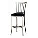 Hillsdale Delray 26-Inch Non-Swivel Counter Stool, Pewter Finish with Black Faux-Suede Upholstrey