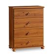 South Shore Sand Castle Four Drawer Chest in Sunny Pine