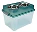Pet Supplies : IRIS 300341 FS-L Elevated Feeders w Airtight Storage Large Clear / Transparent Green Stainless Steel Dishes Included