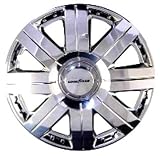 Goodyear GY-WC2013-1275 13'' Chrome and Lacquer ABS Plastic Universal Wheel Cover Set - Pack of 4