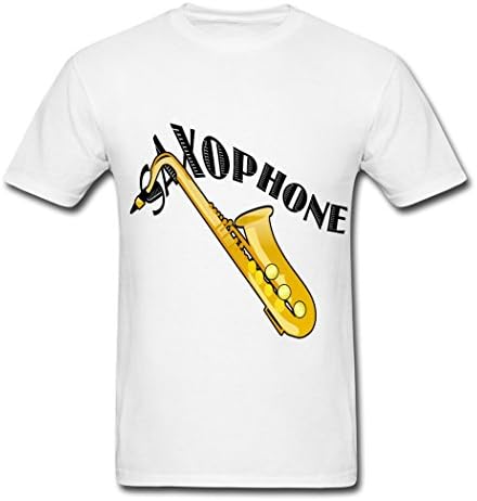 Global Daren Hallowen Men's Saxophone Music T-Shirts White XXL