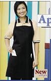 29 Deli Bib Apron with Divided Pocket - Black