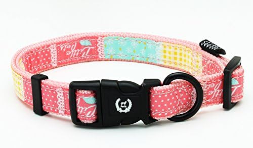 Peetts Dog Collars, Adjustable Size for Small Medium Large Dogs, Nylon, Pink (X-Small)