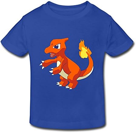 KINSINBABY Kid's Toddler Charmander Charmeleon And Charizard Pokemon T-shirts Age 2-6 RoyalBlue 4 Toddler