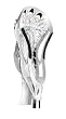 STX Deuce Lacrosse Unstrung Head, White/Black