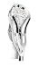 STX Deuce Lacrosse Unstrung Head, White/Black