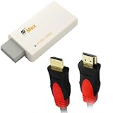 GTMax Wii to HDMI Converter + 10FT Gold Plated HDMI WITH ETHERNET Cable (Bl ....