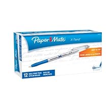 Paper Mate X-Tend Stick Medium Tip Ballpoint Pens, 12 Blue Ink Pens (25303NW)