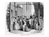 Dividend Day at the Bank Giclee Poster Print by English School, 24x18