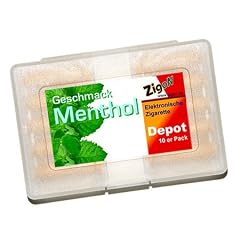 10er Pack DEPOTS Geschmack MENTHOL von ZIGON - Liquid mit 0,0 mg Nikotin in praktischer Klappbox f�r elektronische Zigarette